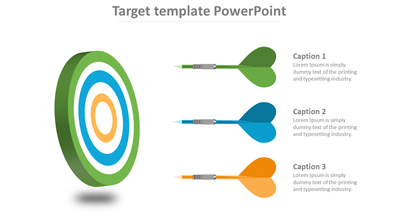 Target Template PowerPoint with Arrow Model